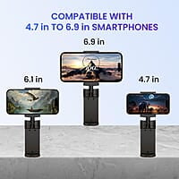 Portronics Mobot Clip Mobile Holder with 360° Adjustable Angles, Light Weight, Pocket Friendly, Mobile Stand for Table