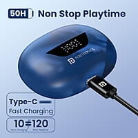 Portronics Harmonics Twins 28 ANC TWS in Ear Earbuds with Smart Touch Control, 50 Hours Playback, Quad Mic ENC