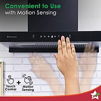 Wonderchef Ruby Sleek 90cm Chimney Powerful Suction of 1400m3/hr Auto Clean Function Oil Collector Low Noise