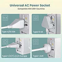 Portronics Juicemate 3 Universal Adapter delivers 6A AC output, fast charging, compact design, and multiple device compatibility. Built-in safety features make it perfect for home and travel.