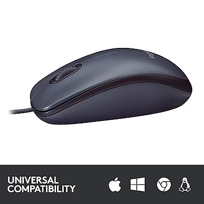 Refurbished Logitech Wired USB Mouse (M100R)