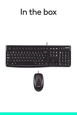 Open Box Logitech MK120 USB 2.0 Keyboard and Mouse Combo (Black) Open Box Logitech MK120 USB 2.0 Keyboard and Mouse Combo (Black)