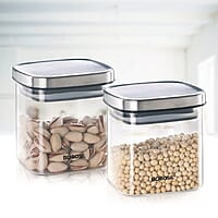 BOROSIL SET OF 2 KLIP - N - STORE(SQUARE + ROUND)