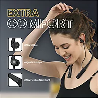 Portronics Harmonics 250 Bluetooth In-Ear Headset – V5.3, Type-C | 60Hrs Play Time | Black