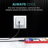 Portronics Adapto 25 25W Type-C PD Wall Charger Super Fast Charging with PPS Protection