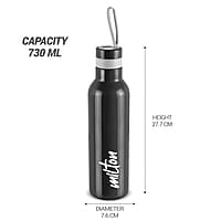 MILTON Smarty Stainless Steel Water Bottle, 730 ml