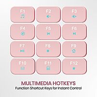 Portronics Ki-Pad 3 Pink USB Keyboard – Full Size, stylish and functional, perfect for home or office use. Features comfortable keys, sleek design, and reliable USB connectivity for seamless typing.