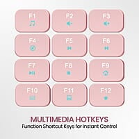 Portronics Ki-Pad 3 USB Wired Keyboard with Large Keycaps, Noise-Free Typing, Fn Multimedia Hotkeys, Full-Size Layout with Num Pad, Ergonomic Design, 1.5m USB Cable