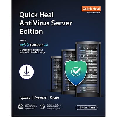 Quickheal® AV Server Win 2003/08/12/16/19 (1 Server) CD (Spl-ND)