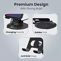 Portronics Mobot 4 Universal Mobile Holder – 360° Rotatable, Height Adjustabl | 1 Year Warranty