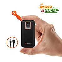 Portronics 2086 AMPBOX 27000mAh Power Bank – 65W PD Fast Charge | Laptop Compatible | Black