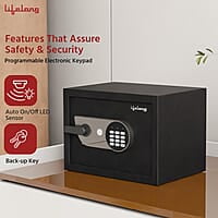Lifelong Locker For Home&Office 34L-Digital Safe Locker For Security With 5Mm Sturdy Metal Door