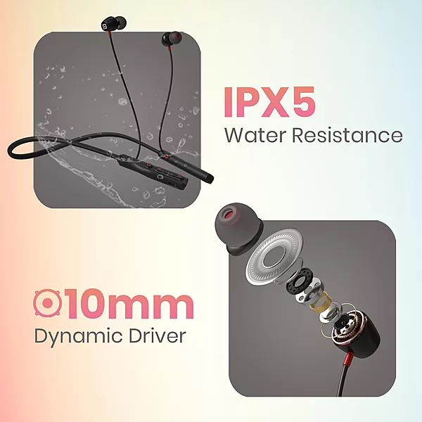 Portronics Harmonics Z11 – 35H Bluetooth Earphones, Black: Enjoy superior sound quality, long battery life, and a comfortable fit. Perfect for music lovers and active lifestyles. Wireless freedom!
