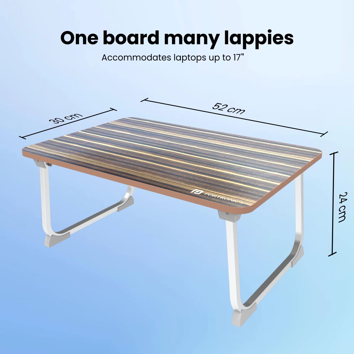 POR 1820 My Buddy J Portable Laptop Table – Folding Legs | Grey | 1 Year Warranty
