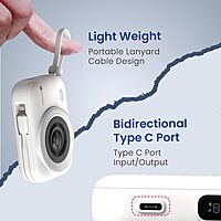 Portronics 3017 Power Shutter Wireless Charge 20K Power Bank– 20000mAh | 15W  | White