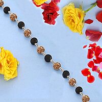 925 Sterling Silver Handmade Tied Rudraksha and Karungali Bracelet