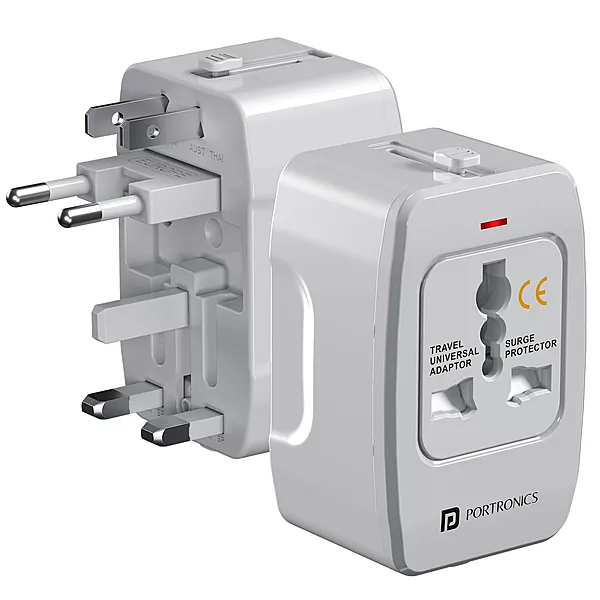 Portronics Juicemate 3 Universal Adapter delivers 6A AC output, fast charging, compact design, and multiple device compatibility. Built-in safety features make it perfect for home and travel.