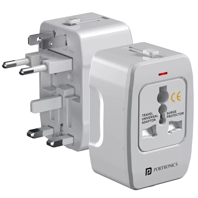 Portronics Juicemate 3 Universal Adapter delivers 6A AC output, fast charging, compact design, and multiple device compatibility. Built-in safety features make it perfect for home and travel.