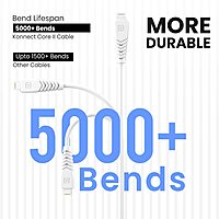 Portronics POR 1032 Konnect Core 2 Lightning Cable – 1m | 8 Pin | PVC | White