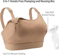 Hands-Free Pumping & Nursing Bra - Adjustable, Supportive, and Comfortable Maternity Wear for Breastfeeding Moms - Beige Hands-Free Pumping & Nursing Bra - Adjustable, Supportive, and Comfortable Maternity Wear for Breastfeeding Moms - Beige