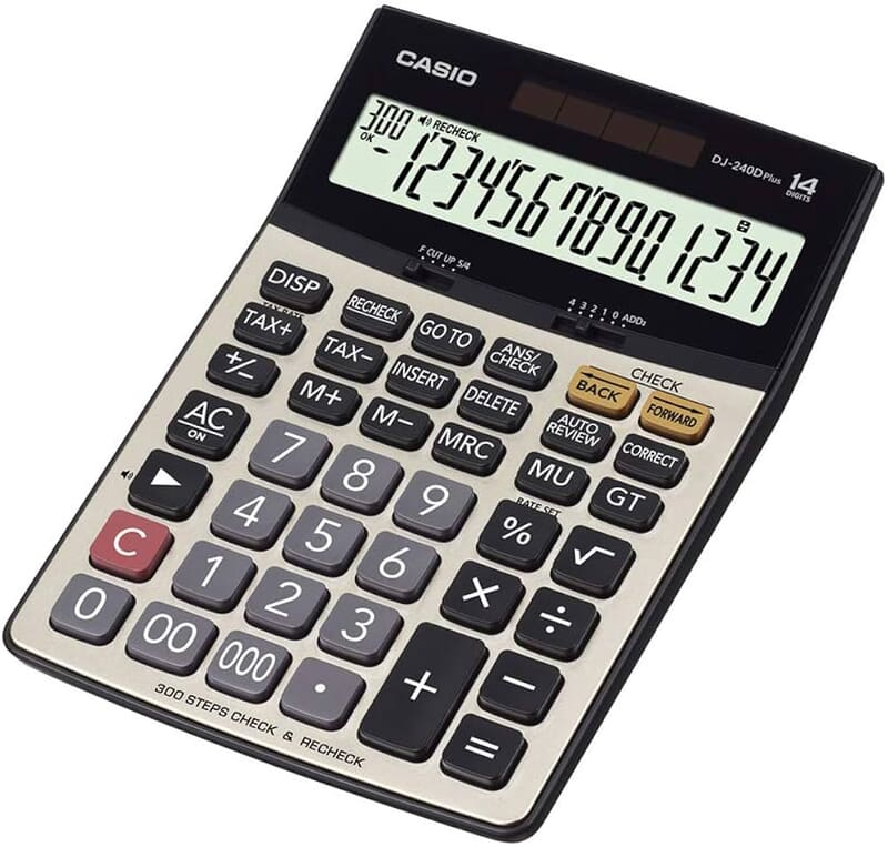 CASIO ELE CALCULATOR DJ-240DPLUS Check & Recheck CASIO ELE CALCULATOR DJ-240DPLUS Check & Recheck