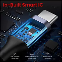 POR 1646 Konnect C1 C-C – 20W USB-C to USB-C Braided Cable | 1M | Black | 06 Months