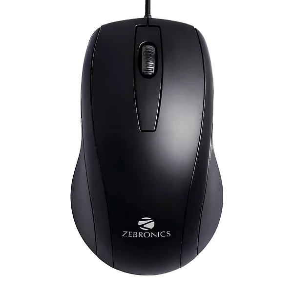 Zebronics Zeb-Alex Wired Mouse – USB, 3 Buttons, Ergonomic design, High precision, Smooth tracking, Ideal for gaming and office use, Plug and play, Compatible with Windows and Mac systems.