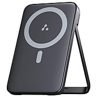 Ambrane 10000mAh Magnetic Wireless Power Bank with Stand, 15W Wireless Fast Charging, Compact 22.5W PD Wired Charger, Compatible with iPhone 12/13/14/15 & Other Wireless Devices