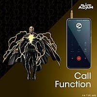 ZEBRONICS DC Black ADAM Edition Buds 30 3.5mm Stereo Bluetooth in Ear Earphone with Inline Microphone for Calling, Volume Control, 14mm Drivers, Stylish eartip Design and 1.2 Meter Durable Cable