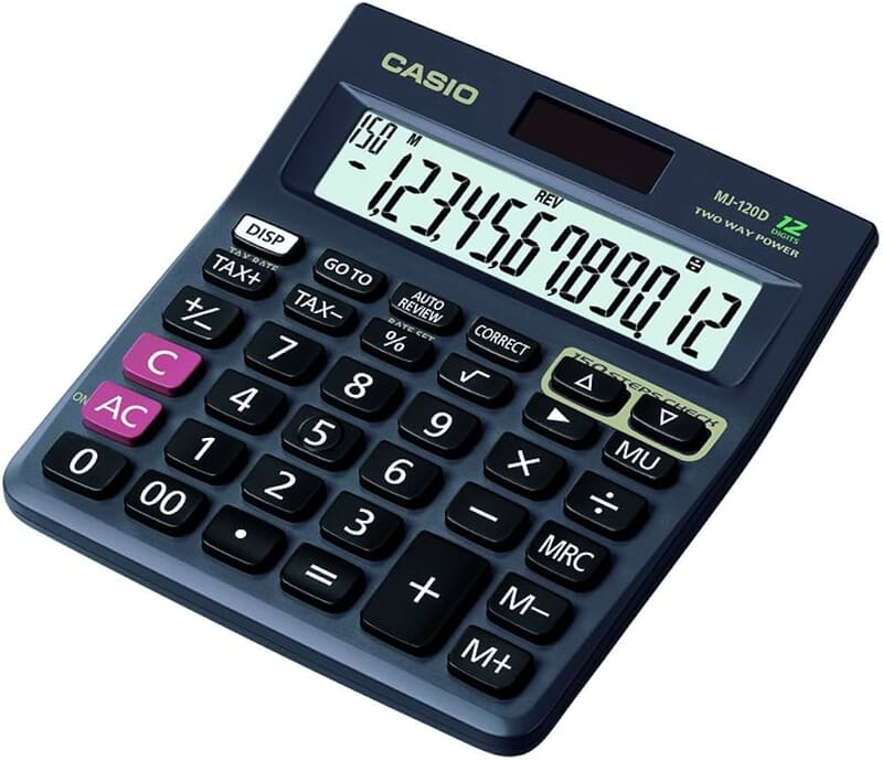 CASIO ELE CALCULATOR MJ-120D Check & Correct CASIO ELE CALCULATOR MJ-120D Check & Correct