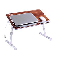 Portronics My Buddy Plus Laptop Table – Adjustable Height & USB Fan