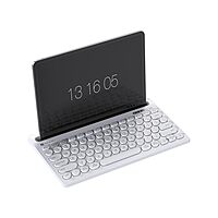 Portronics Bubble Dock Wireless Keyboard – Dual Connectivity 2.4GHz RF & Bluetooth 5.3 | Multi-Device Pairing | Built-in Tablet Holder | Rechargeable Battery