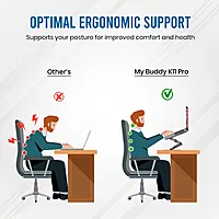 Portronics My Buddy K11 Pro Laptop Stand – Metal Build | Extendable & Rotatable | Silver