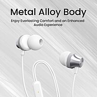 Portronics Conch Beat C Silver Earphones | Type-C, High-Quality Audio & Ideal for Music Lovers & Professionals