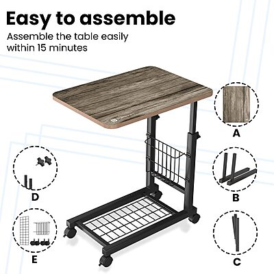 POR 1730 My Buddy D PRO Laptop Table –  & Extendable Height | Brown | 1 Year Warranty