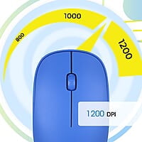 ZEBRONICS Haze Wireless Mouse for Computers, Laptops with 1200 DPI, Advanced Optical Sensor, 2.4GHz USB Nano Receiver, Plug - Play Usage, Power Saving Mode and Comfortable use on Most Surfaces