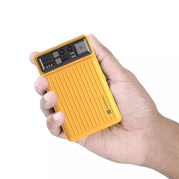 POR 1995 Luxcell Mini 10K Power Bank – 10000mAh | 22.5W PD Input & Output | Mach USB | Yellow
