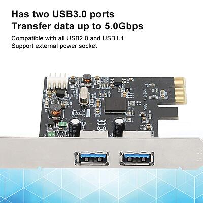 uPort PCIe USB 3.0 Card – 2-Port Expansion offers high-speed connectivity with two additional USB 3.0 ports. Ideal for enhancing your system's USB capabilities and supporting multiple devices.