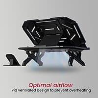 Portronics My Buddy Hexa 33 Laptop Stand with Phone Holder, Four Legs, Foldable Design, Improved Airflow