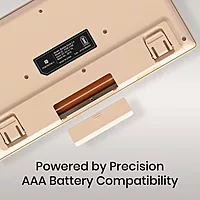 Portronics Bubble Dock 2.0 Bluetooth + Wireless Keyboard – Multimedia Keys | Beige | 1 Year Warranty