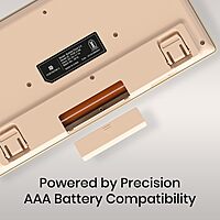 Portronics Bubble Dock 2.0 Bluetooth + Wireless Keyboard – Multimedia Keys | Beige | 1 Year Warranty