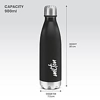 MILTON Shine 1000 Stainless Steel Water Bottle, 900 ml Single walled  Leak Proof