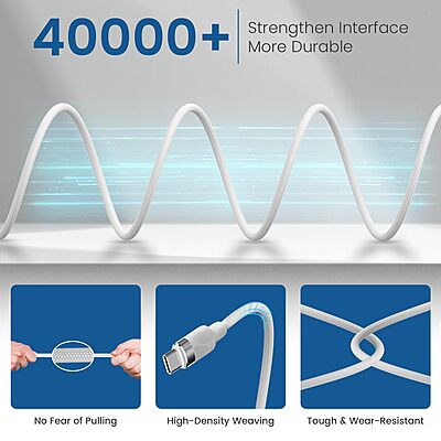 Portronics Maglink C – 60W Type-C Coiled Cable, White. Durable, flexible design for fast charging and data transfer. Ideal for travel, compatible with various devices. Tangle-free and efficient.