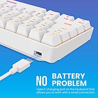 Portronics Hydra 10 Mechanical Wireless Gaming Keyboard – Bluetooth 5.0 + 2.4GHz | RGB Lights 16.8 Million Colors | Type-C Charging | Compatible with PC, Smartphone & Tablet | Brown