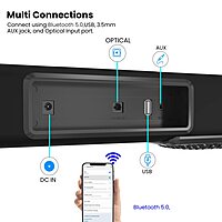 Portronics Sound Slick IV – 120W Bluetooth Soundbar offers immersive sound with deep bass, sleek design, and multiple connectivity options. Perfect for enhancing your home entertainment experience.