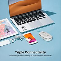 Portronics Toad II Grey – A versatile dual mode wireless mouse that connects via Bluetooth or USB receiver. Ergonomic design, smooth tracking, and long battery life make it perfect for work or play.