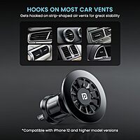 Portronics Mogun 2 – Magnetic Car Mobile Holder, 360° rotation for optimal viewing, strong magnetic grip, easy installation, compatible with all smartphones, perfect for hands-free navigation.