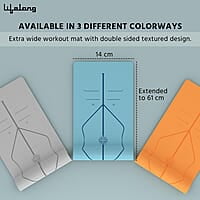 Lifelong Yoga Mat For Women & Men Tpe Material 6Mm Anti-Slip Yoga Mat With Bag For Gym Workout