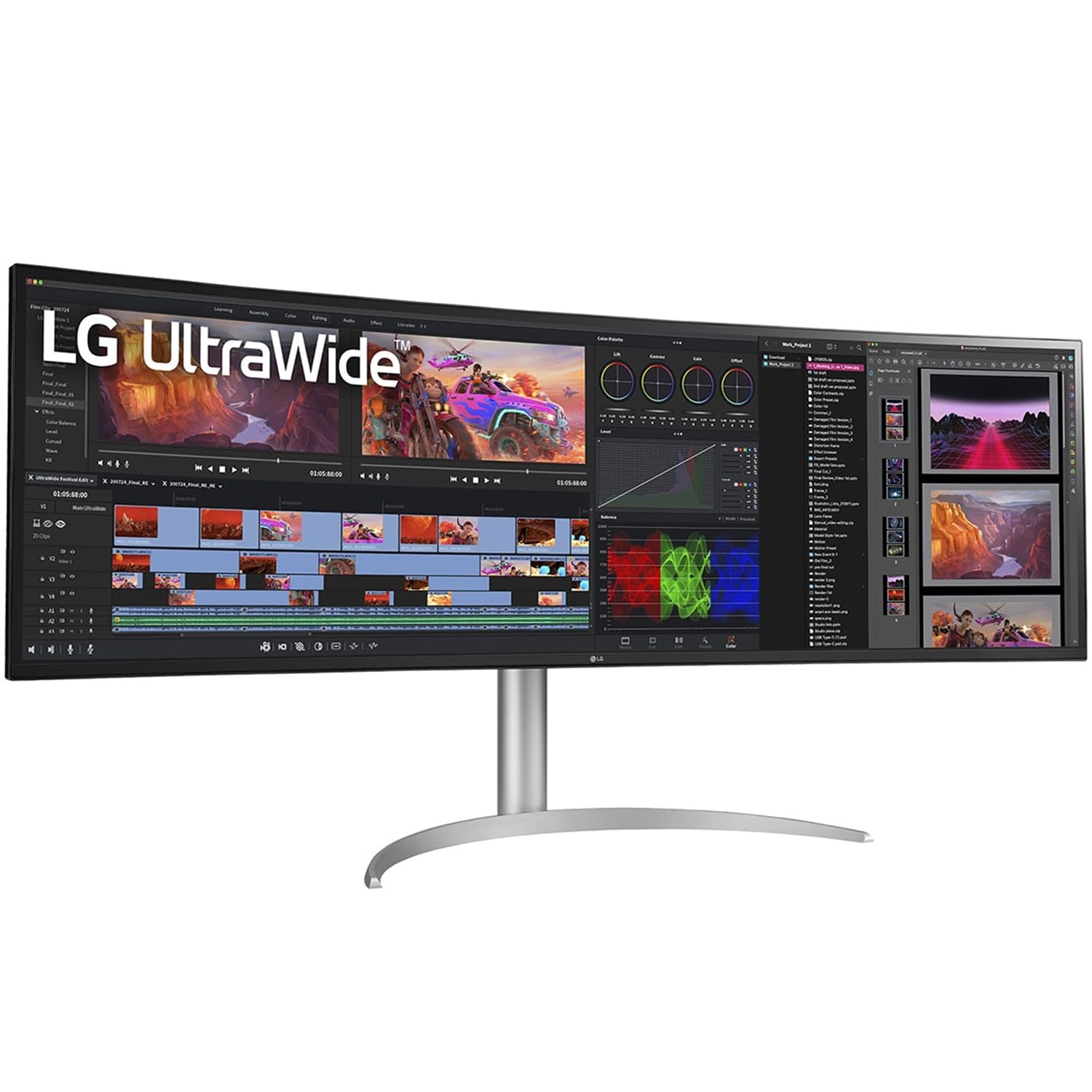 LG , 49" UltraWide Dual QHD Nano IPS Curved Monitor, 32:9, 144Hz,49WQ95C-W