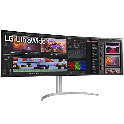 LG , 49" UltraWide Dual QHD Nano IPS Curved Monitor, 32:9, 144Hz,49WQ95C-W